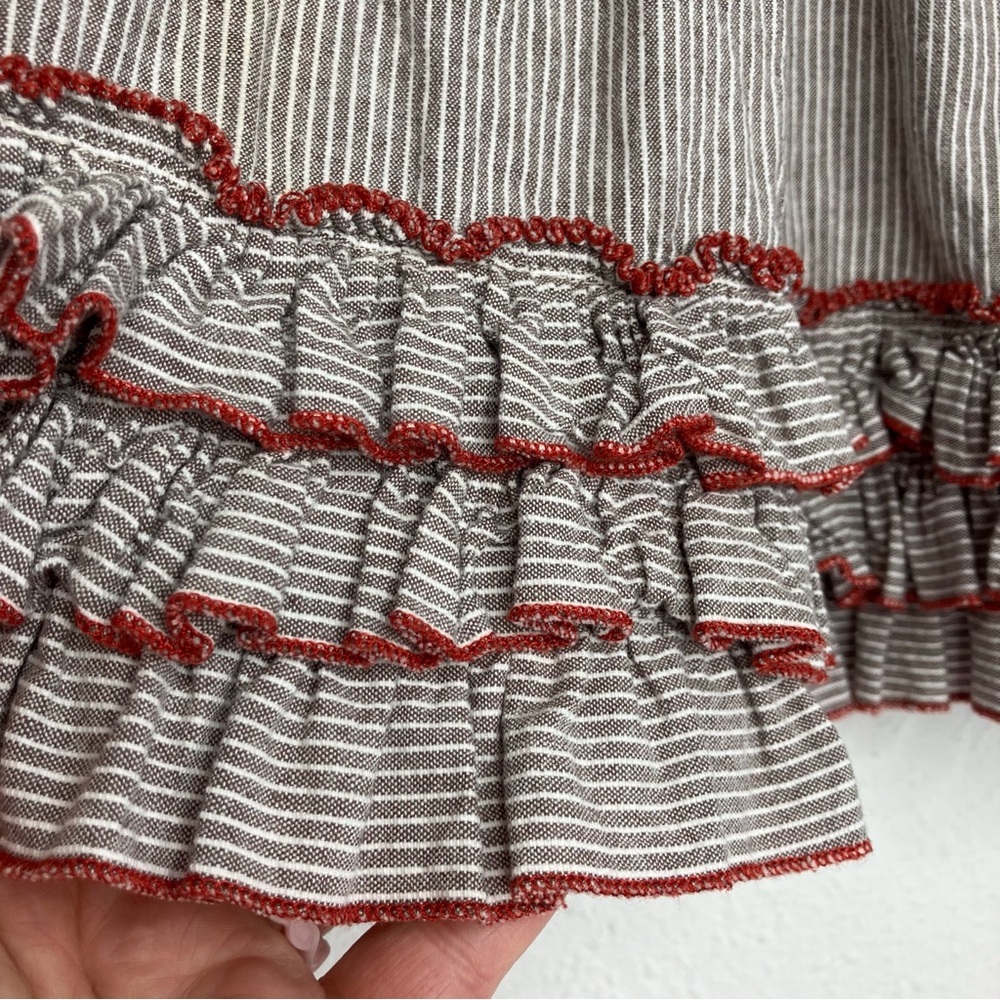 Well Dressed Wolf Rosie dress sleeveless ruffled pomegranate red size 18 months - Picture 8 of 9